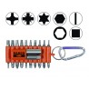 Universal bits set 22 pcs in rubber holder...
