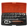 Sockets 4-13mm and bits PH,HEX,TORX set 1/4"...