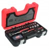 Socket set 1/4"+3/8" 4-21mm sockets, swivel...