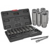 Sockets for damaged screws 6-19mm 11 pieces