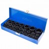 Impact socket set 1/4+1/2 25pcs. Forsage