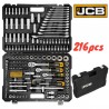 Socket and wrench set 1/4 3/8 1/2 216pcs. JCB...