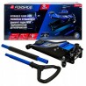 Hydraulic jack with wheel. 3T 75-510mm double....