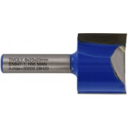 Straight slot cutter, 25x8...