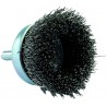 Cup brush for drill, Ø50mm, crimped steel wire...