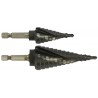 HSS step drill bits 2pcs - TiAlN coated -...