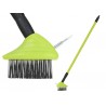Telescopic brush for gaps between paving stones