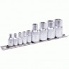 Socket set E type E4-E16 1/4 and 1/2
