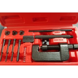 A set of chain riveting and...